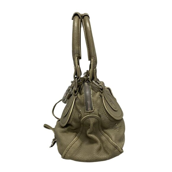 Auth Chloe Paddington Gray Leather Handbag - Picture 4 of 16